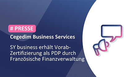 Französische Finanzverwaltung “adelt” SY business als Plattform für E‑Rechnung und Steuermeldung